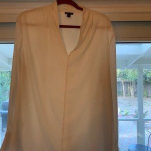 Long Sleeve White Business Blouse